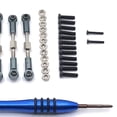 thumbnail image 2 of ZheElen RCGOFOLLOW 1/14 Aluminum Alloy Wheelbase Steering Link Rod Set Rc Steering Link Rod Set For Wltoys 144001 RC Car Part Blue, 2 of 6