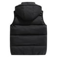 thumbnail image 5 of Men's Down-Filled Vest Winter Insulated Outdoor Vest Thickened Sleeveless Jacket - Warm for Cold Weather Layering, Hiking, and Holiday Adventures,Black,S, 5 of 7