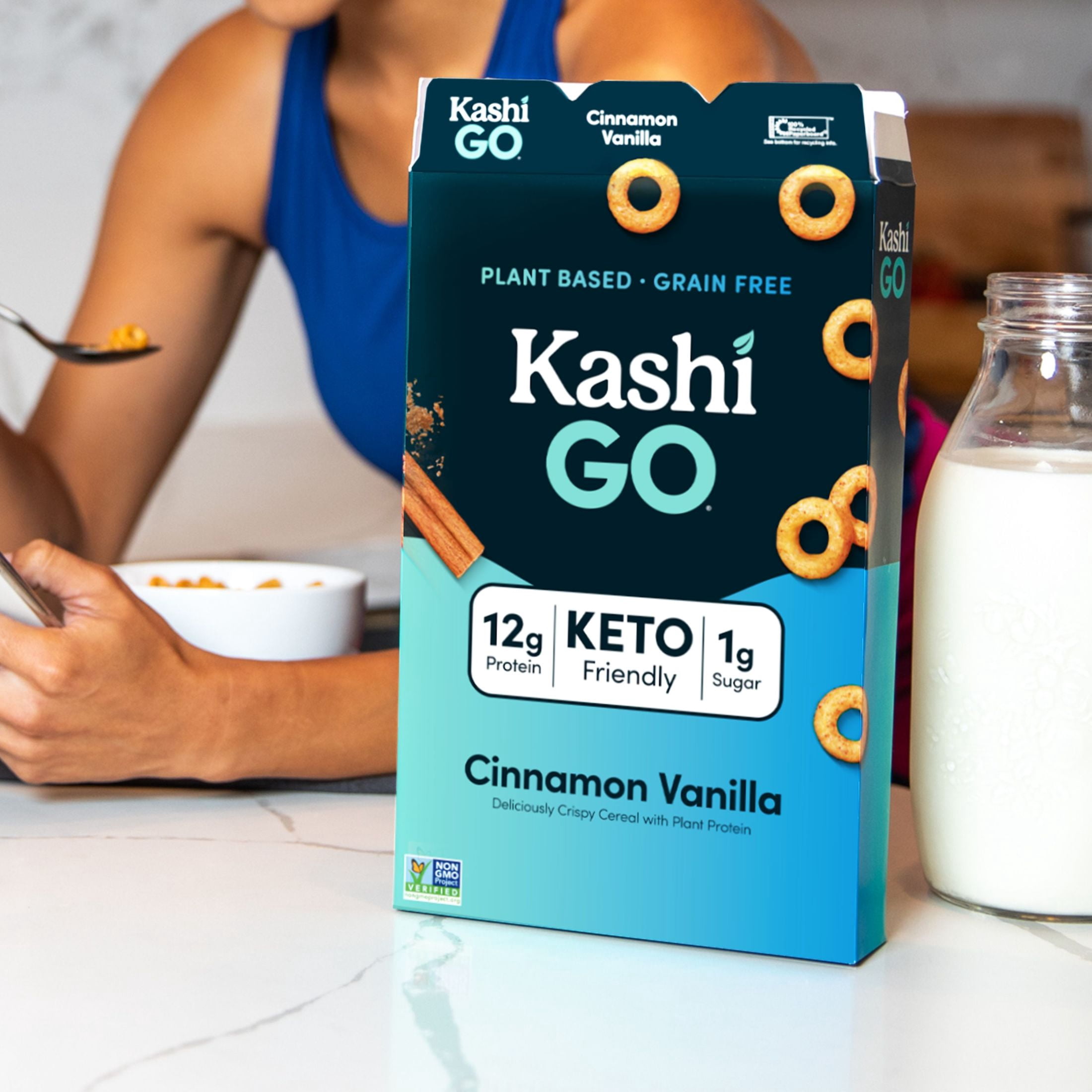 Kashi GO Cinnamon Vanilla Breakfast Cereal, Gluten Free, 7 oz Box