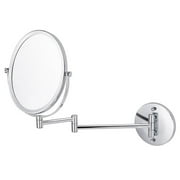 16.95 in. Oval Stainless Steel Wall Mount Magnifying Mirror, Brushed Nickel
