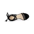 thumbnail image 4 of BLISSFUL STEP Women's Shoes Lace Up Faux Suede Open Toe Chunky Heel Sandals Black 5, 4 of 8