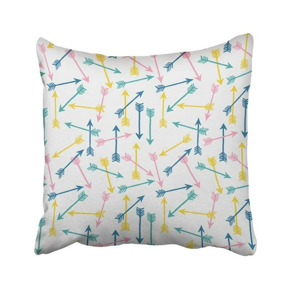 RYLABLUE American Fun And Cute With Arrows Retro Native Vintage Draw Doodle Abstract Pillowcase Throw Pillow Cover Case 18x18 inches