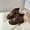 Brown, variant on Girls Ankle Boots Cute Round Toe Lace Up Zipper Chunky Sole Boots Spring Casual Outdoor Waterproof Short Booties,2-11Y