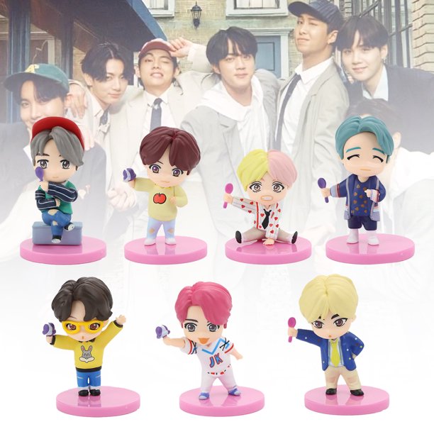 Gwong Juguete 7pcs / set BTS BTTS Bangtan personaje Figura de escritorio Ornamento de la colección de juguetes de regalo Gwong 30008340