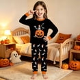 thumbnail image 2 of WhouRiu Girls Halloween Graphic Pajamas Long Sleeve Crew Neck T Shirts And Pants Pajama Set 2 Piece Kids Autumn Winter Cozy Cute Sleepwear,3-4 Years, 2 of 6