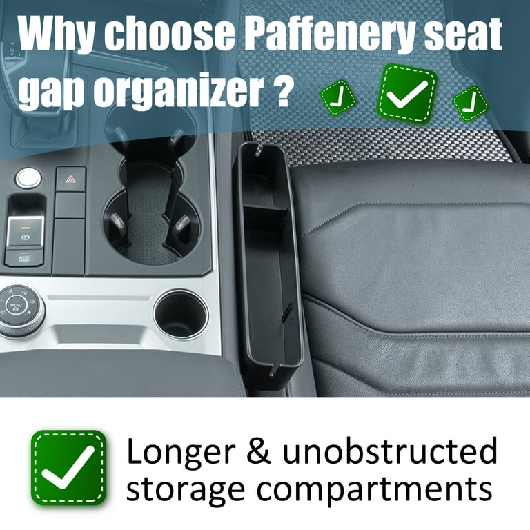 Paffenery Car Seat Gap Filler Organizer Storage Box for Car Seat Organizer  Between Seats, Car Organizers and Storage Front Seat Gap, 2 Pack Universal
