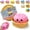 Flour Rose Red, variant on Dumpling Squishy Toys, Glitter Dumpling Squishy Fidget Squishies, Stretchy Squeeze Balls for Adults, Sensory Stress Balls for Anxiety Relief, with Steamer Box Party Favors