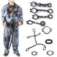 thumbnail image 2 of Happydeer 1 Set Halloween Prisoner Costume Chain Props Death Plastic Chain Decoration Prisoner Costume Accessories Cosplay Props Halloween Masquerade Party Supplies (Type S), 2 of 13