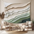 thumbnail image 2 of Sage Green Ombre Tapestry for Bedroom Wall Hanging Tapestry, Modern Abstract Geometric Art Ceiling Backdrop Tapestries Poster Blanket Wall Decor for Teens Room Living Room Dorm 39" x 59", 2 of 8