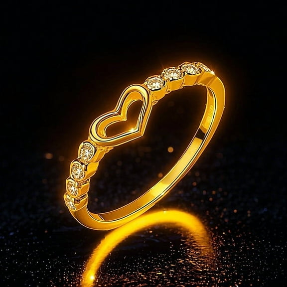 shngshifan Rings for Women Womens 928 Sterling Silver Blue Sapphire Ring CZ Gemstone Heart Ring(silver3)5