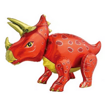 Dinosaur Balloon with Moveable Legs 28”x25” - JUMBO Balloon (Red)