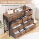 thumbnail image 3 of Rustic brown mesa de TV cómoda: 10 fabric cajones, wood top, ample almacenamiento, anti - tip, adjustable feet para up to 55 - pulgada tvs, 47.2 pulgadas de anchura, 3 of 6