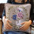 thumbnail image 4 of TERGAYEE Pillow Covers 17.7 Inches 45cm Wide Wide Pack Of European Emboss Flower Pillows Sofa Waist Cushions Car Bedrooms Home Backrests Pillowcases Home Supplies, 4 of 6