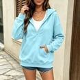 thumbnail image 7 of cocolona Pullover Hoodies for Women Deep V Neck Long Sleeve Trendy Sweatshirts Casual Solid Color Tops, 7 of 7