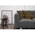 thumbnail image 3 of Ambesonne African Throw Pillow Cover 2 Pack, Leopard Motif Trippy, 20", Apricot Dark Brown, 3 of 7