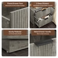thumbnail image 6 of 22.7 inch Fluted Nightstand with 2 Drawers Farmhouse End Table for Living Room, 6 of 7