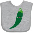 thumbnail image 3 of Inktastic Green Chili Pepper Kawaii Boys or Girls Baby Bib, 3 of 4