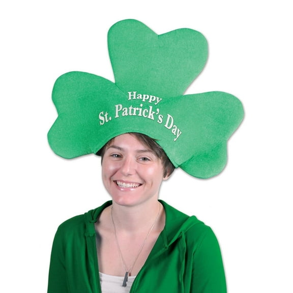 6 Pack Beistle Plush St Patrick's Day Shamrock Hat