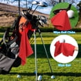 thumbnail image 6 of Uxcell 16"x16" Golf Towels Tri Fold Waffle Pattern Towels Soft Fiber with D Clip Red 2 Pack, 6 of 6