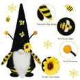 thumbnail image 5 of Bee-Themed Faceless Gnome Doll, Soft Plush Ornament, for Home, Shelf, Mantel, Seasonal Display, Cute Decor Accent, 5 of 5