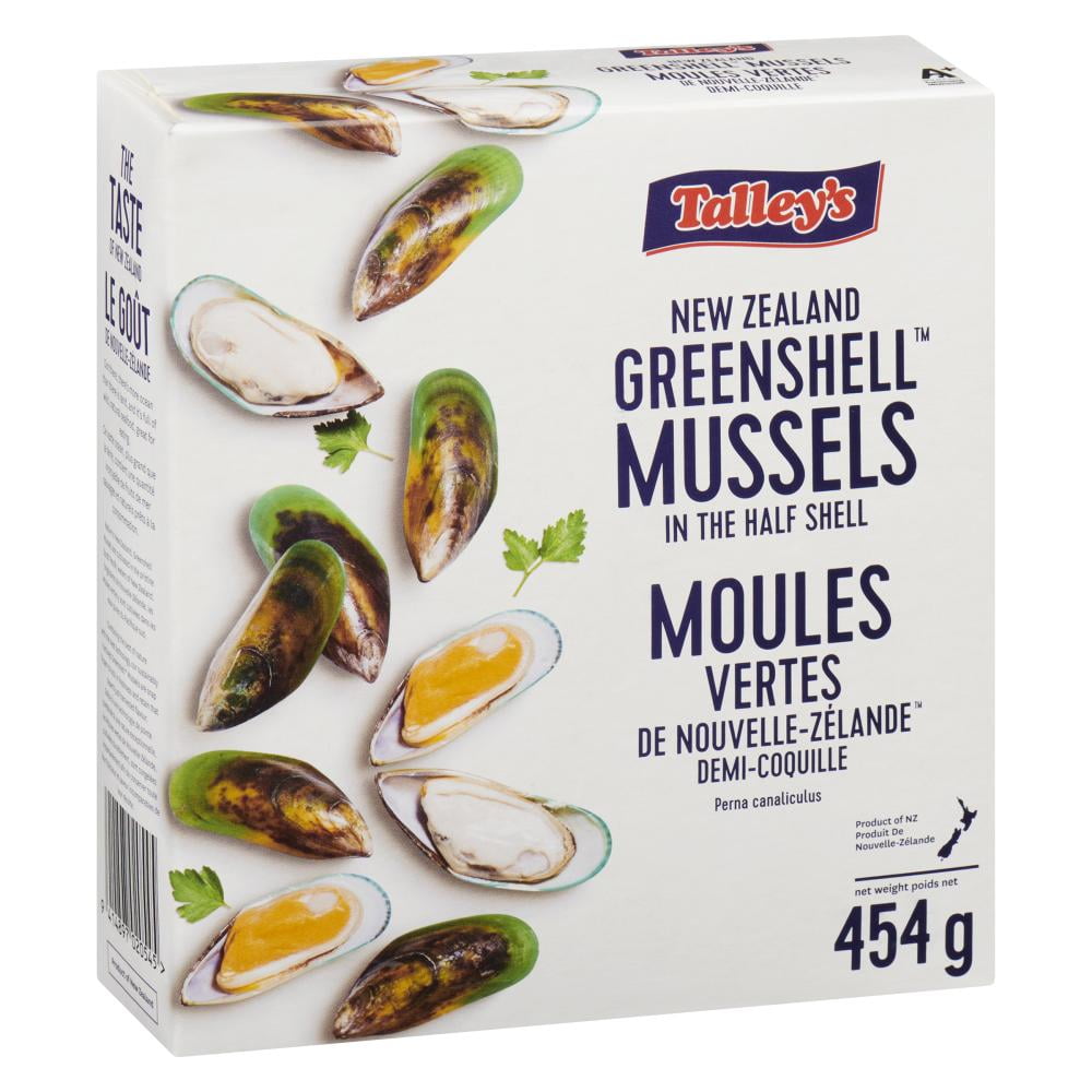 Talley's Moules Vertes De Nouvelle-Zélande, Demi-Coquille, Congelées, 454 g 454 g