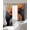 Burnt Orange Black, variant on Burnt Orange Grey Modern Art Blackout Curtains for Bedroom/Living Room, Thermal Insulated Kitchen Curtains, Abstract Art Grommet Darkening Window Treatment Drapes 52"x84"x2