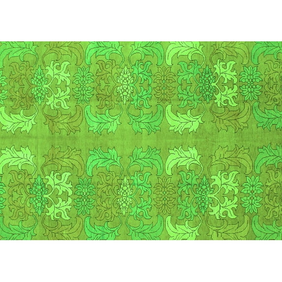 Ahgly Company Indoor Rectangle Abstract Green Modern Area Rugs, 3' x 5'