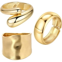 1-3Pcs Gold Cuff Bracelets For Women Wide Gold Bangle Bracelet Trendy Chunky Cuff Bangle Bracelets Irregular Statement Wrist Cuff Wrap Bracelet Jewelry[o3577]