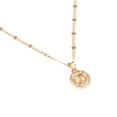 thumbnail image 2 of Medalla de Cristo Ametrinaa Cadena Figaro 40cm Oro Italiano Solido 10k, 2 of 5