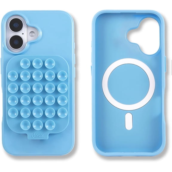 Sonix Case for iPhone 16 with Suction Mount | Compatible with MagSafe | 10ft Drop Tested | Light Blue