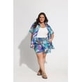 thumbnail image 4 of CASSIE LIZ 2 Piece Outfit for Women Short Sleeve Plus Size Lounge Sets Summer Beach Short Vacation Clothing Hawaii Shirts Floral/Leaf/Geometric (XL-5XL), 4 of 7