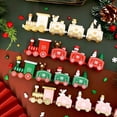 thumbnail image 3 of Adornos de tren de madera para Navidad, adornos de pastel de Papá Noel para el hogar, árboles de Navidad, regalo para niños, Feliz Año Nuevo 2024, 3 of 4