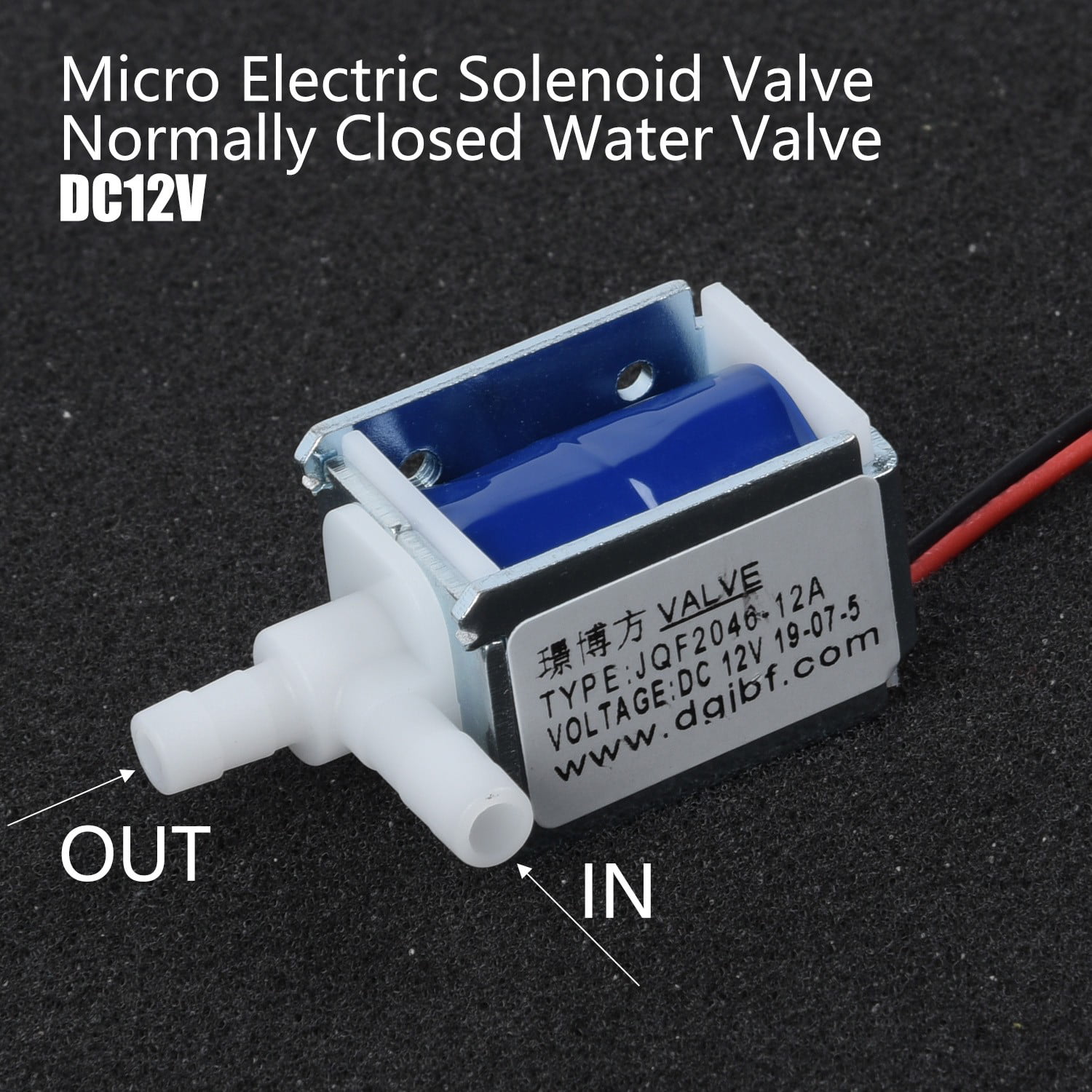 DC 12V Micro Electric Solenoid Valve N/C Normally Closed Mini Water Air Valve 