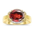 thumbnail image 4 of RYLOS Rings for Women 14K Yellow Gold Ring 12X10MM Gemstone &  Diamonds Great Ring for Middle or Pointer Finger January Garnet Jewelry Size 10, 4 of 8
