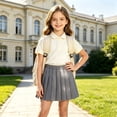 thumbnail image 5 of Abcomgle Girls Pleated Skirt with Built In Safety Shorts Elastic Waist A Line Short Skater School Style Skirt for Big Kids, 5 of 5