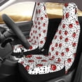 thumbnail image 2 of Vsdgher Red Ladybugs On Black Dotted Automotive Seat Covers for Cars Trucks and SUVs – Car Seat Covers for Truck Seat Protectors Set of 2, 2 of 7