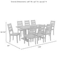 thumbnail image 4 of Crosley Furniture Joanna 9-Piece Dining Table Set For 8, 4 of 9