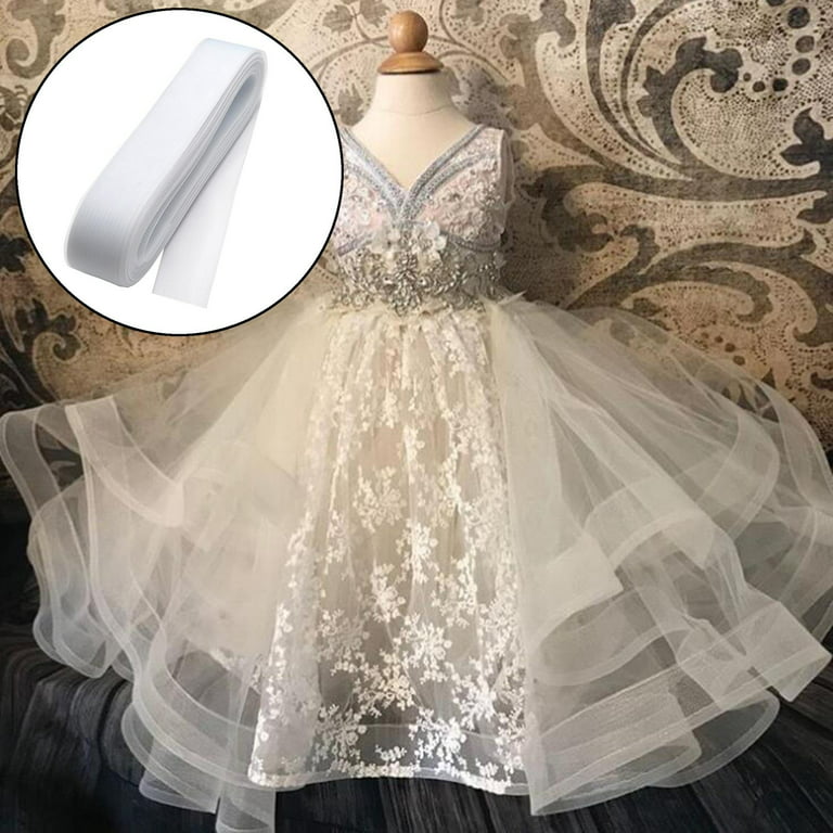 10m Crinoline Horsehair Braid 3cm Wide Trim for Sewing Wedding Dress Dance