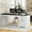 White, variant on 55" Executive Desk with Power Outlets and Storage, Wood Computer Desk with 2 Drawers & 1 File Drawer for Home Office, Large PC Workstation Farmhouse Office Desk, White