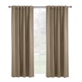 thumbnail image 4 of Loft Living Mitchel Light Filtering Raw Silk Dual Header(Back Tab/Rod Pocket) Single Curtain Panel 54" x 84" in White, 4 of 5