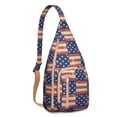thumbnail image 1 of Geometric Harmony Sling Backpack - Balanced Abstract Pattern Shoulder Bag, Anti-Theft for City Life, 1 of 4