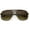 Brown Gold / Amber, variant on Oversized Aviator Sunglasses Perforated Triple Crossbar Square Lens 60mm (Black Black / Smoke)
