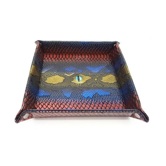 Old School Dice & Accessories Dragon Eye Dice Tray - Spectral Blue & Gold New