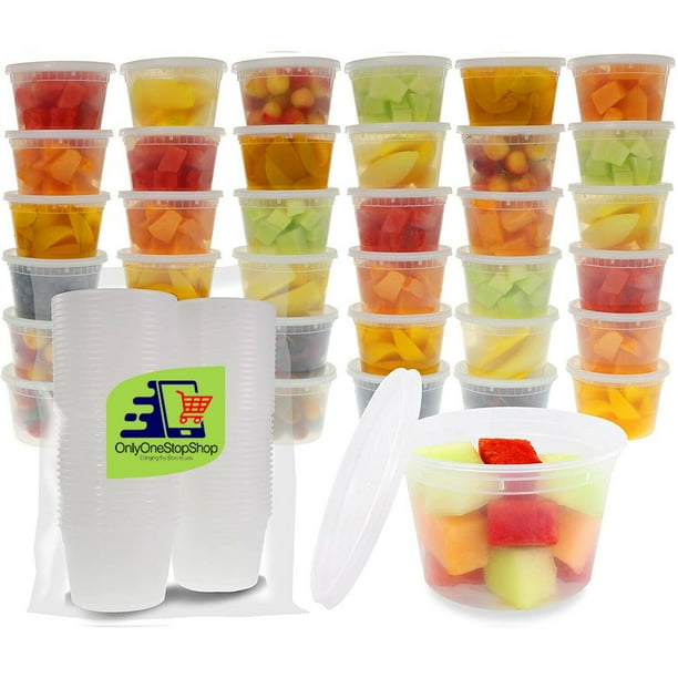 [Extra Heavy Duty] 48 Pack 16 oz Deli Food/Soup Plastic Containers w