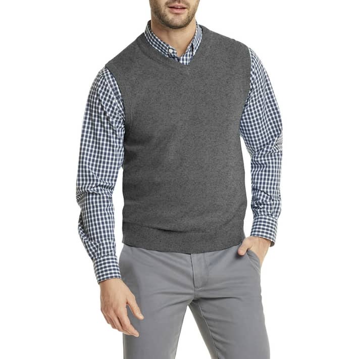 IZOD Men's 12 GG Sweater Vest - Walmart.com