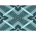 thumbnail image 1 of Ahgly Company Machine Washable Indoor Rectangle Transitional Blue Lagoon Blue Area Rugs, 5' x 7', 1 of 7