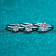 thumbnail image 1 of Anillo de plata de ley 925 para mujer, oro pt950, 50 puntos, 1 quilate, moissanita, seis garras, anillo en T con lunares, accesorio de moda, 1 of 5