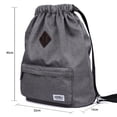 thumbnail image 2 of KAUKKO Cordón Deportes Mochila Gimnasio Yoga Bolsa Hombro Mochila para Hombres y Mujeres KAUKKO  K1031-Grey(2pc), 2 of 4