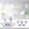 thumbnail image 3 of Juego de té de para casa de muñecas, 8 piezas, 1:12, vajilla, paisaje, muebles, escena de vida perfke Vajilla De Porcelana, 3 of 9