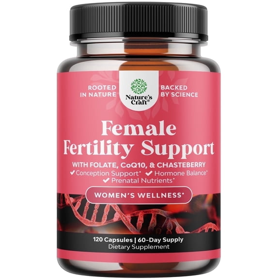 Natures Craft Fertility Supplement for Women with Prenatal Multivitamins, 120 Capsules